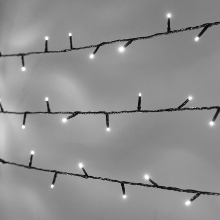 Luces Led Series Interconectables Luz Fija Cable Verde Blanco 15 Mts
