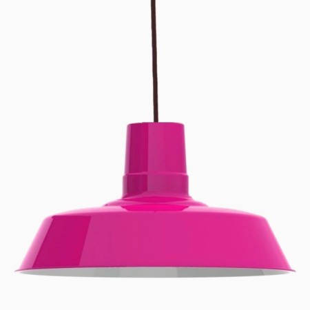 Lámpara Vintage Industrial Colgante Warehouse 30 Cms Fucsia Rosa Mexicano