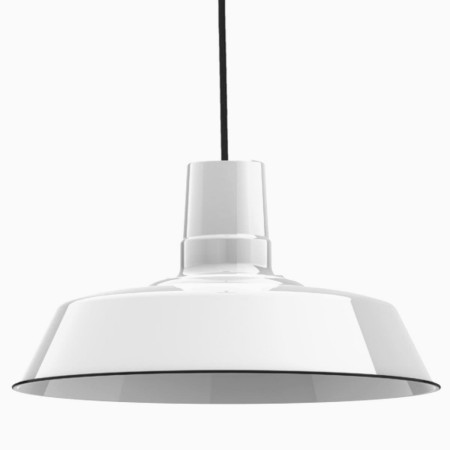 Lámpara Vintage Industrial Colgante Edison Warehouse 30 Cms Blanco