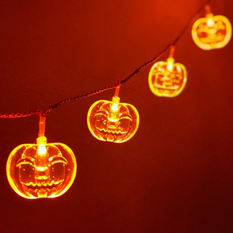 Luces Calabazas Led Halloween Octubre Noche De Brujas Fiesta Decoración