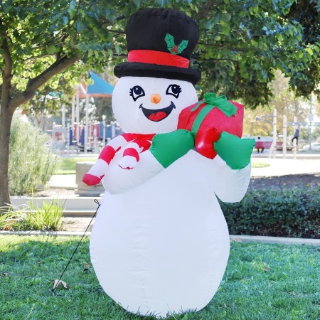 Inflable Muñeco De Nieve Regalo Navideño Navidad Luces Led 1.5 Metros