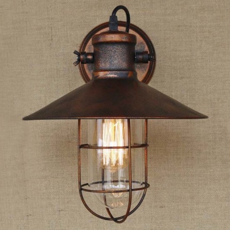 Lampara Vintage Edison Shade Rustic Rusted