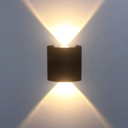 Arbotante 2 Leds 4W Lampara Exterior Interior Muro Pared Moderna Hotel  