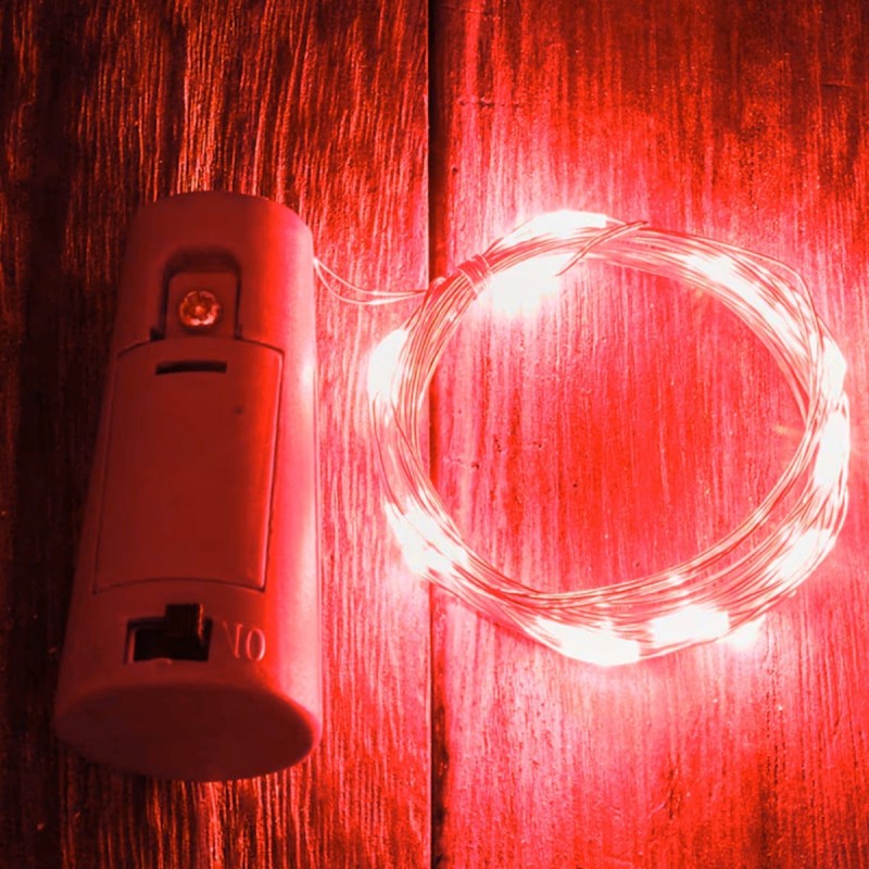 Luces Pila Corcho Rojo 2 Mts | Grupo EIR