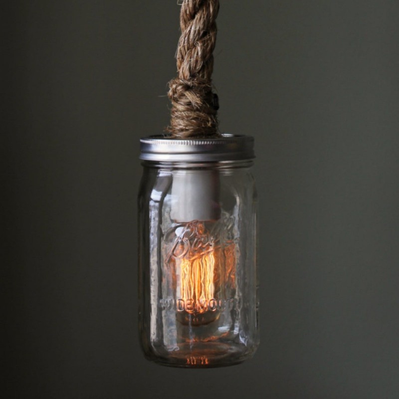 Lampara Cuerda Mason Jar | Grupo EIR