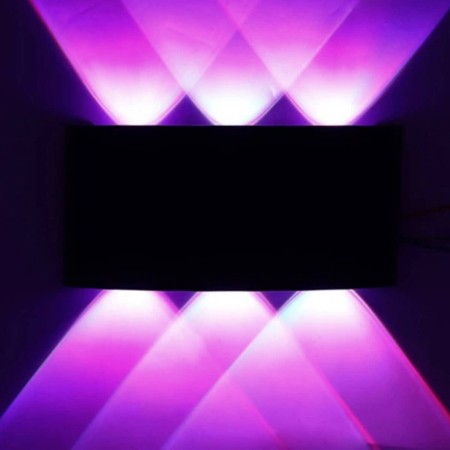 Lámpara Rgb Multicolor Exterior Interior Muro Pared Luminaria 6 Leds 12W