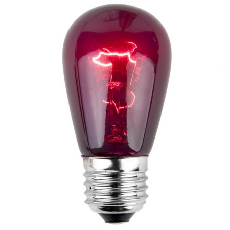 Foco Rojo Incandescente Fiestas Patrias Navidad 10W S14 E27 120 Pzas