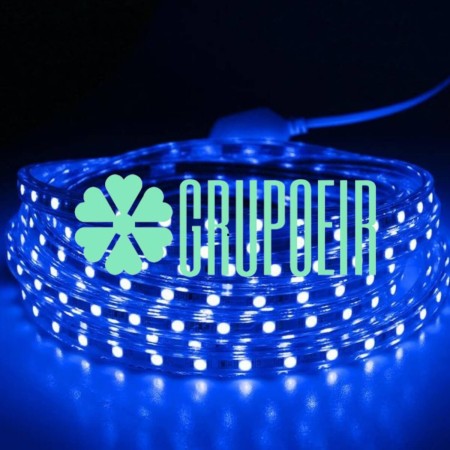 Manguera Led 5050 Azul 25 Metros Smd Exterior Flexible Plana Recta