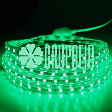 Manguera Led 5050 Verde 25 Metros Smd Exterior Flexible Plana Recta