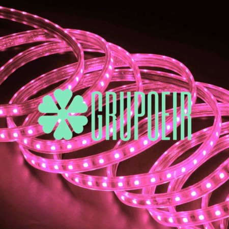 Manguera Led 5050 Rosa 25 Metros Smd Exterior Flexible Plana Recta