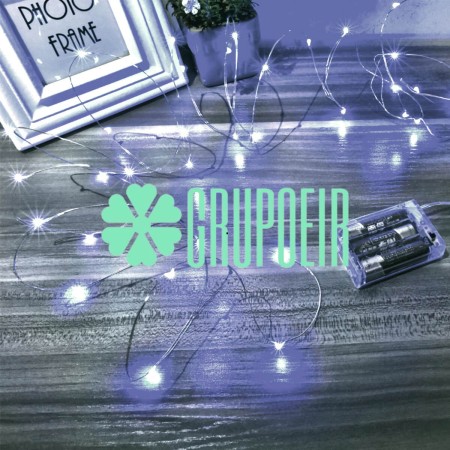 Luces De Hadas Pilas Baterias AA Blanco 3 Metros Serie Micro Led Alambre