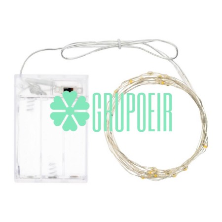 Luces De Hadas Pilas Baterias AA Blanco 3 Metros Serie Micro Led Alambre