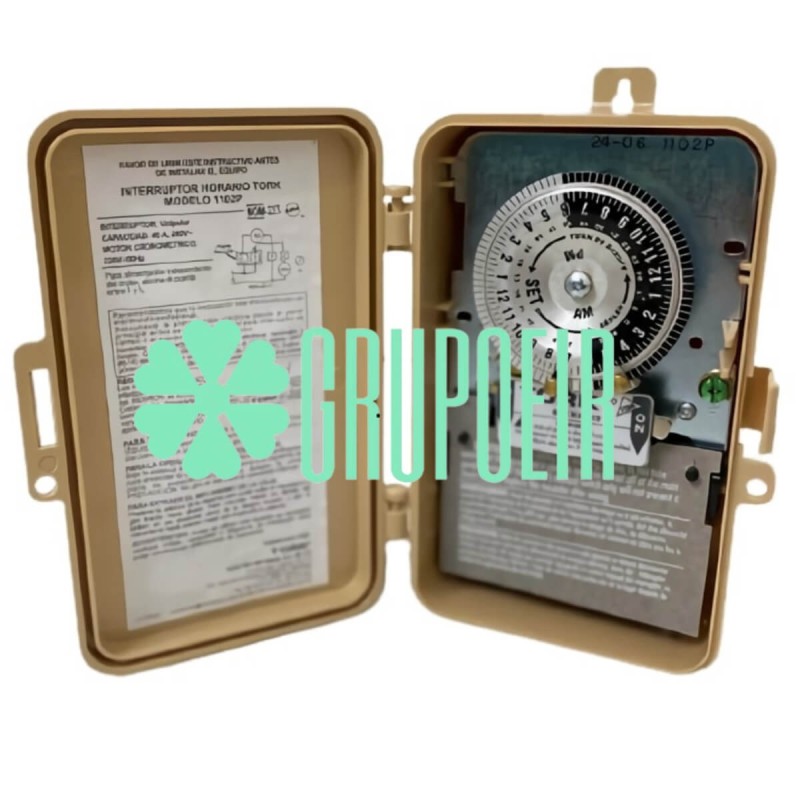 Timer Tork 1102 208V 220V 240V 277V Piscinas Bombas Tinacos 1P1T 40A 5HP