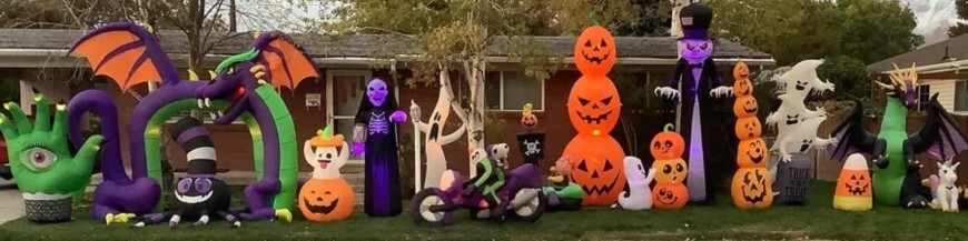 Inflables Halloween Dia De Muertos Luz Led Decoracion Exterior Jardin
